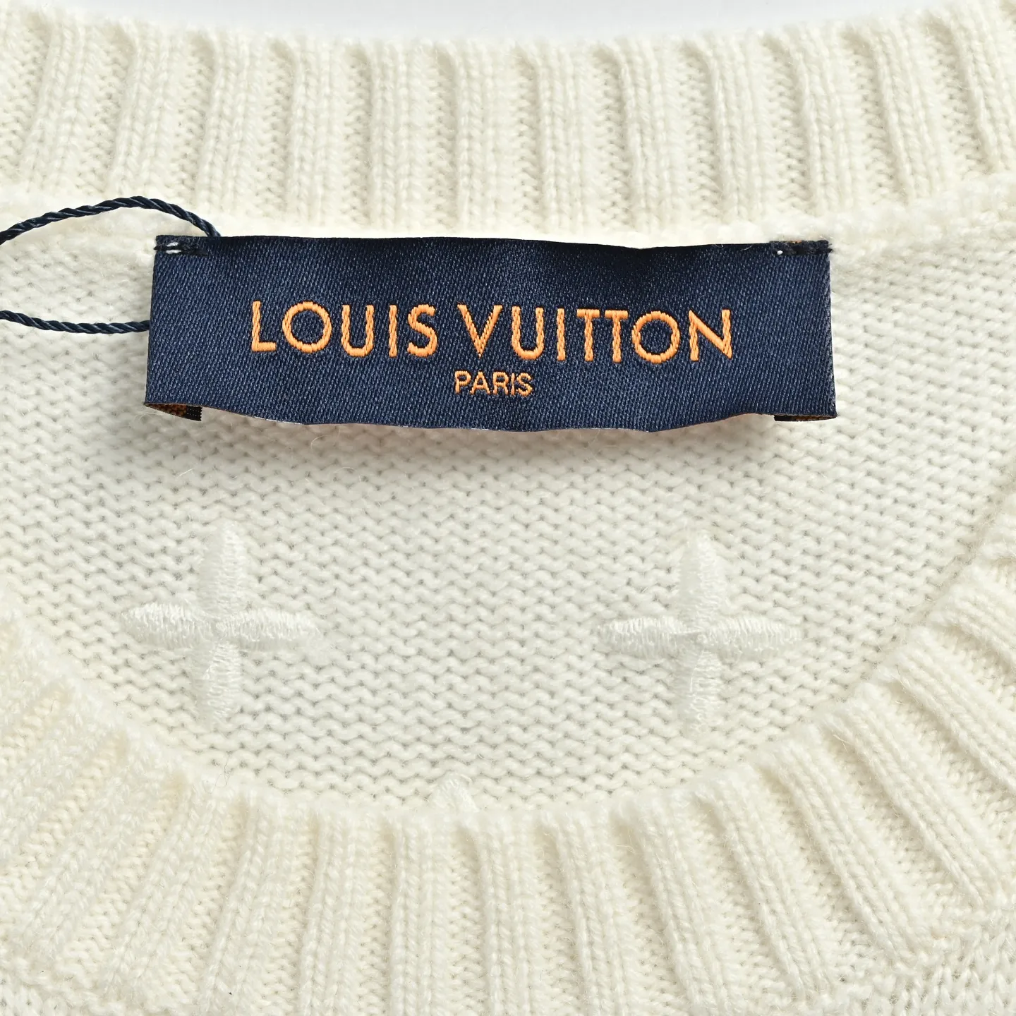 Louis Vuitton/Louis Vuitton 26ss women's presbyopic embroidered knitted short sleeves